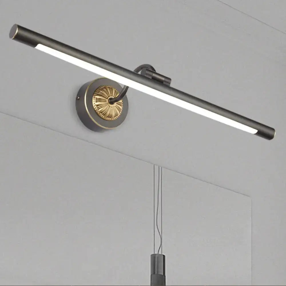 Vintage black & gold wall light for bathroom vanity