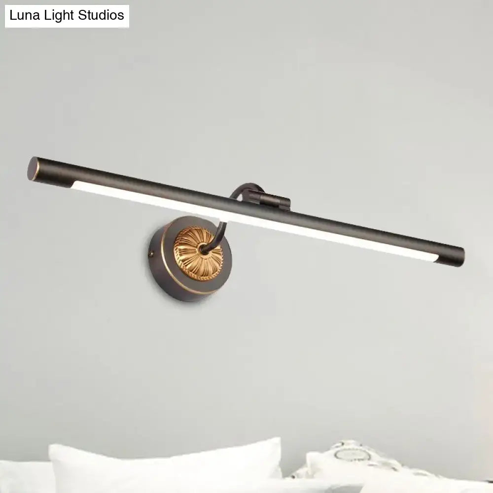 Vintage black & gold wall light for bathroom vanity