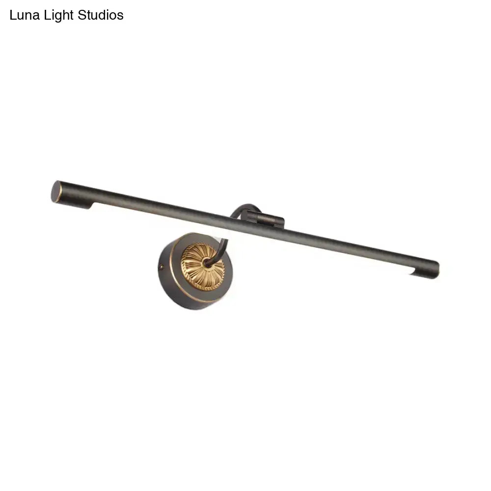 Vintage black & gold wall light for bathroom vanity