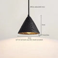 Vintage black travertine led pendant light for living room