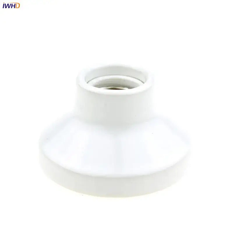 Vintage black & white ceramic lamp holder base bedroom socket