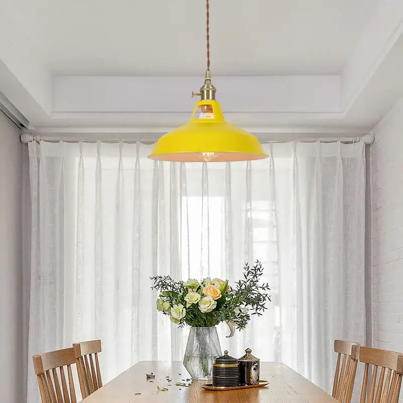Vintage blue iron art pendant light kitchen ceiling lamp
