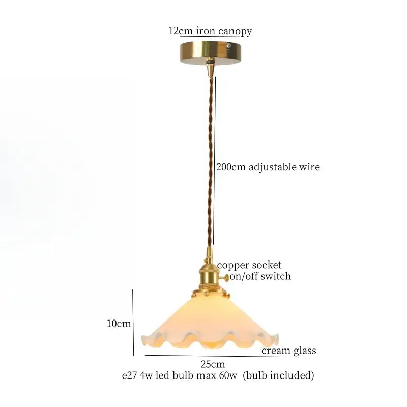 Vintage blue & white ceramic led pendant light for dining room