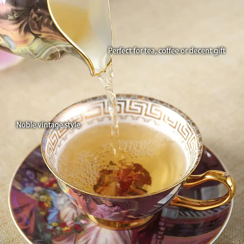 Vintage bone china milk jug with gold trim dining room creamer