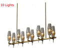 Vintage brass ana chandelier dining room glass pendant light