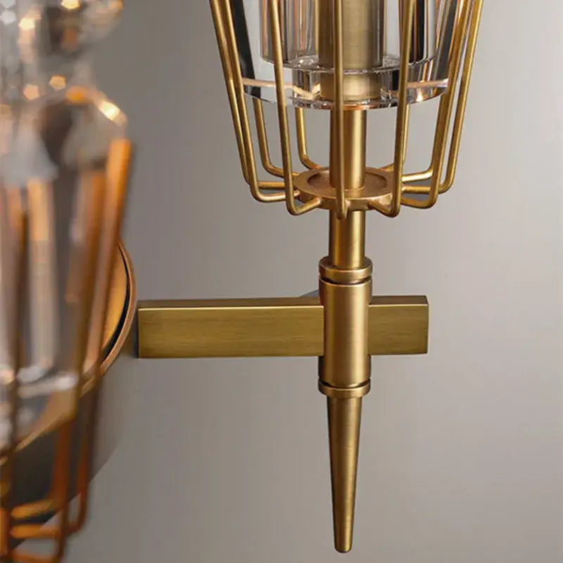 Vintage brass ana chandelier dining room glass pendant light