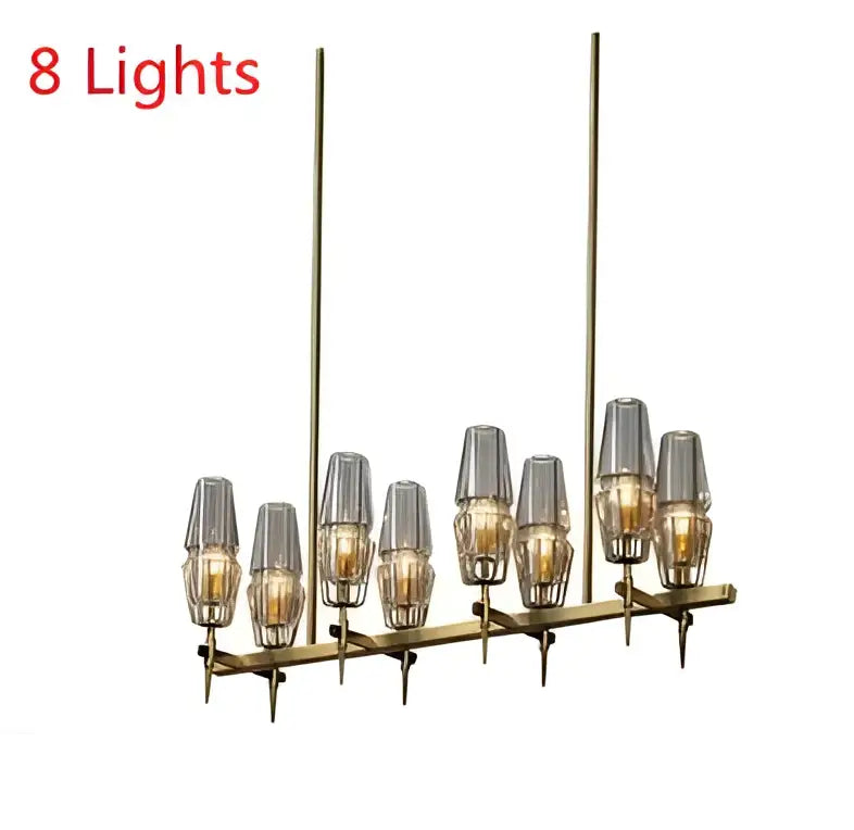 Vintage brass ana chandelier dining room glass pendant light