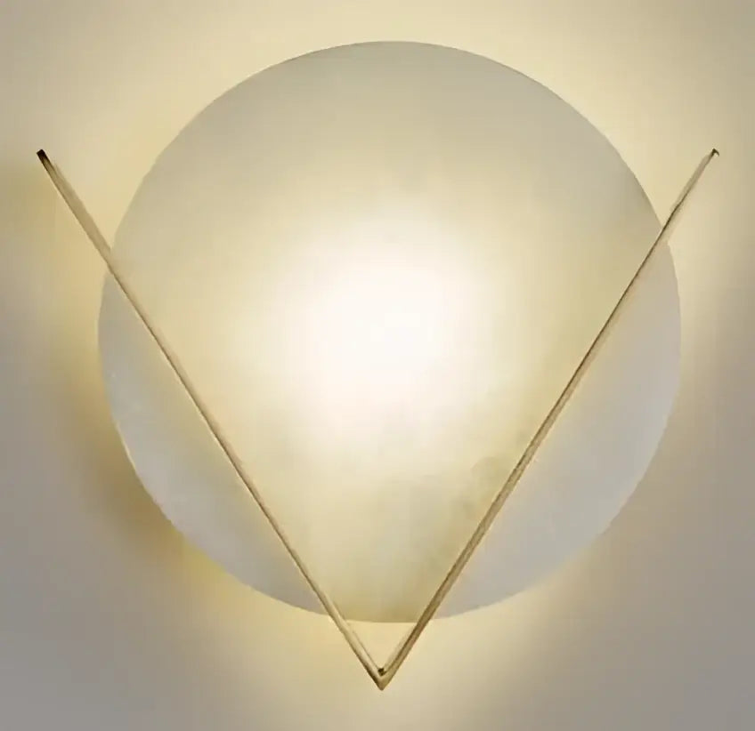 Vintage brass ceramic wall lamp with ribbed glass shade for bedroom