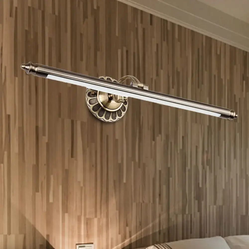 Vintage brushed brass sconce wall light led vanity – bedroom lighting