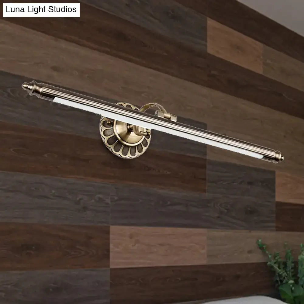 Vintage brushed brass sconce wall light led vanity – bedroom lighting
