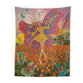Vintage butterfly girl wall hanging bedroom fairy tapestry