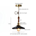 Vintage ceramic led pendant light for kitchen with brass finish