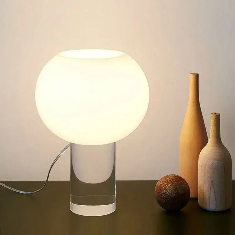 Vintage glass buds table lamp bedroom warm glowing sphere
