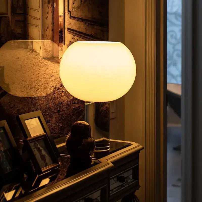 Vintage glass buds table lamp bedroom warm glowing sphere