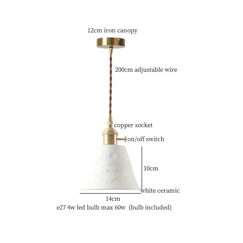 Vintage hexagonal red & green ceramic led pendant light kitchen