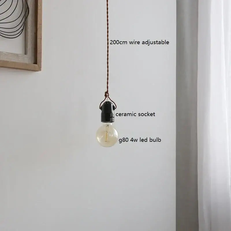Vintage industrial matte white ceramic led pendant lamp kitchen light