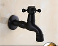 Vintage matte black dual handle washing machine faucet tap laundry room