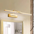 Vintage ornate brass finish integrated led sconce light bedroom