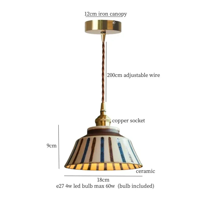 Vintage pale green glass pendant light for kitchen brass finish