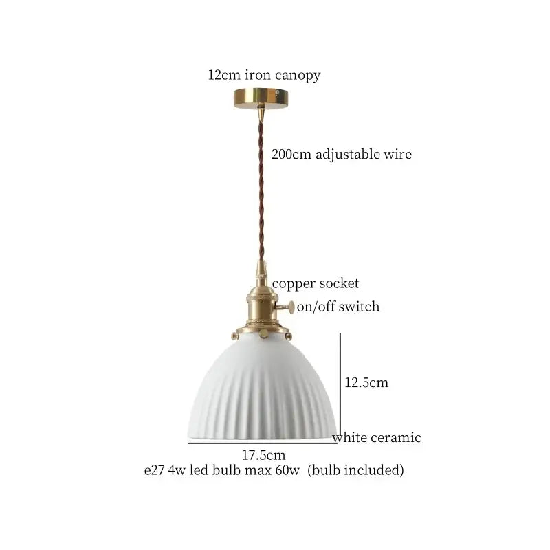 Vintage pale green glass pendant light for kitchen brass finish
