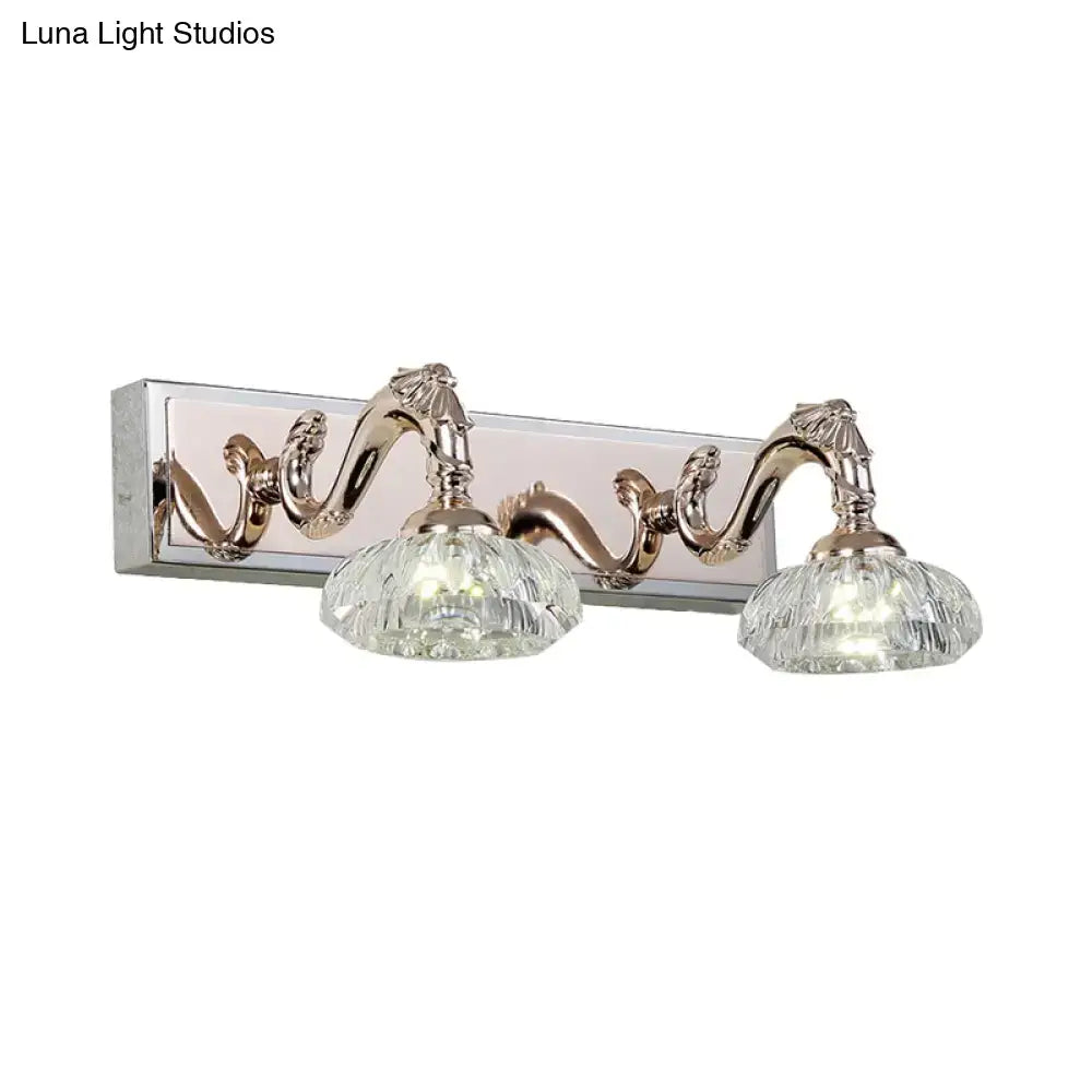 Vintage silver crystal wall lamp bathroom vanity light 110v-120v
