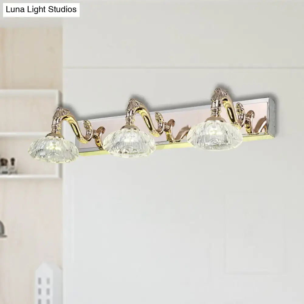 Vintage silver crystal wall lamp bathroom vanity light 110v-120v