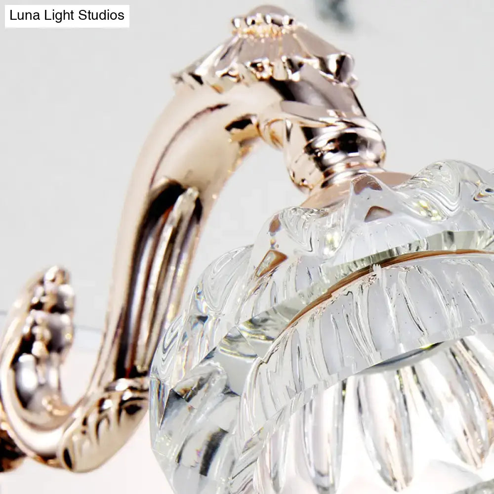 Vintage silver crystal wall lamp bathroom vanity light 110v-120v