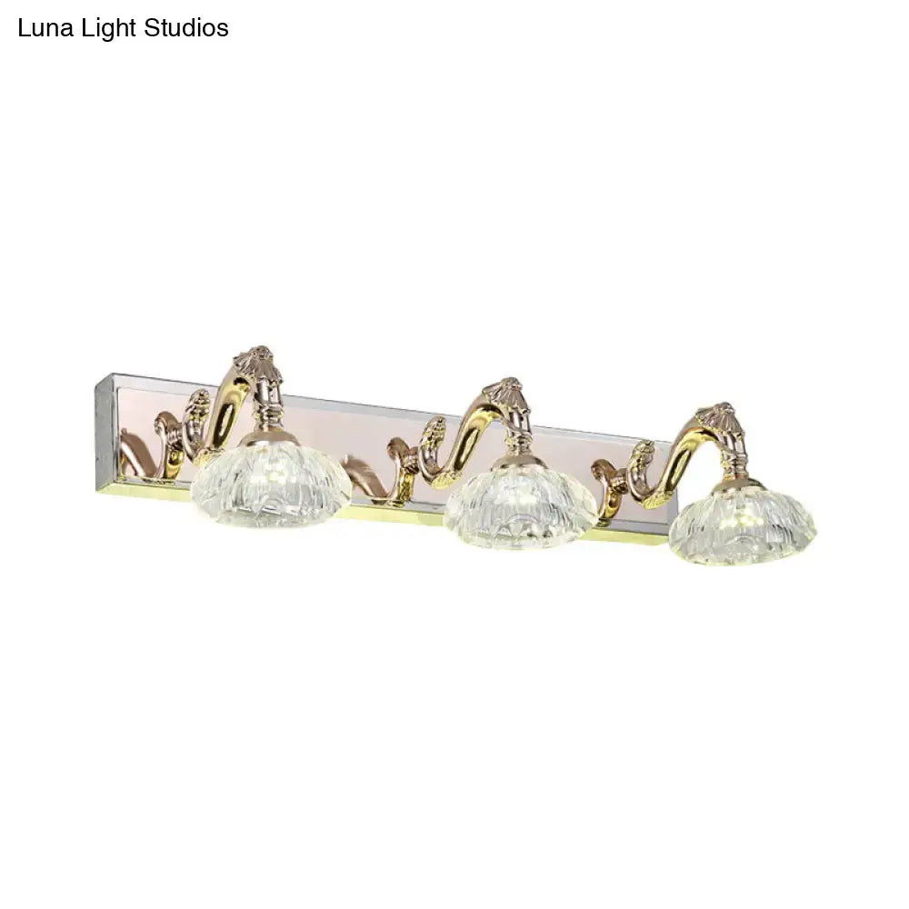 Vintage silver crystal wall lamp bathroom vanity light 110v-120v