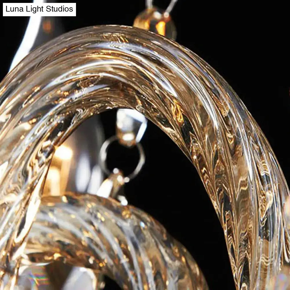 Vintage style amber crystal candle wall light living room sconce