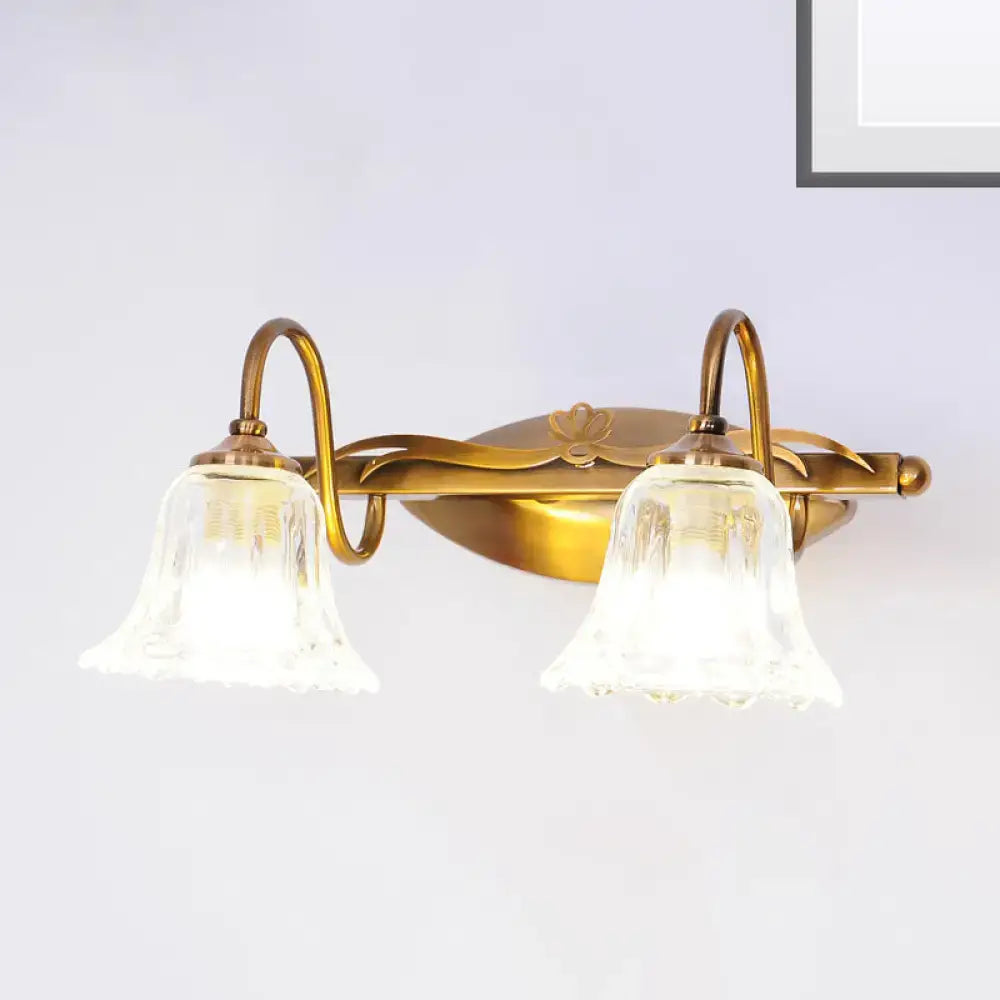 Vintage style antique brass wall light – bathroom vanity lamp