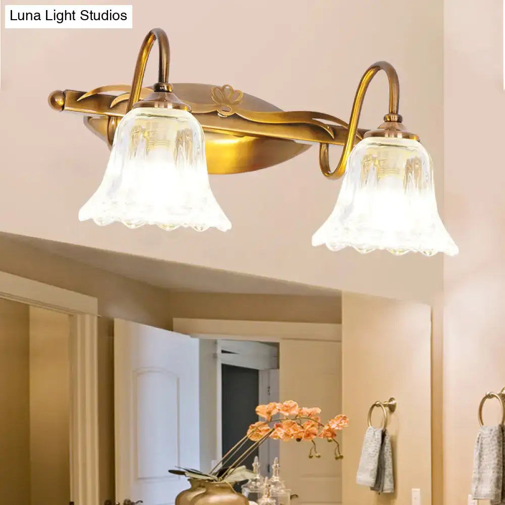 Vintage style antique brass wall light – bathroom vanity lamp