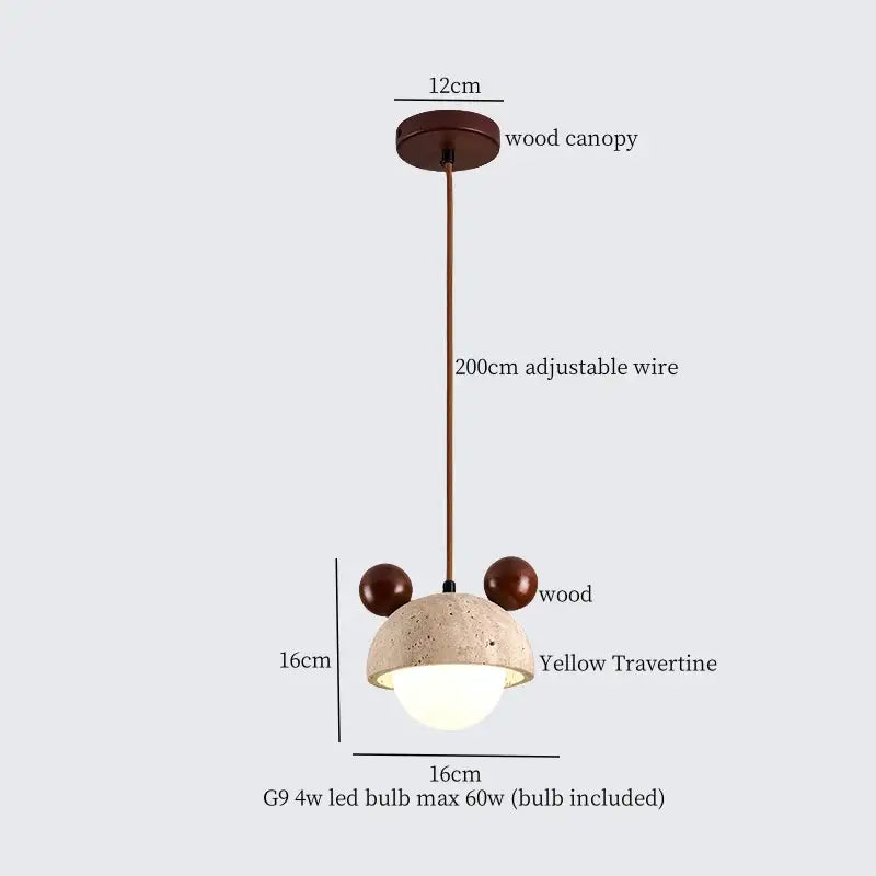 Vintage white cement led pendant lamp for dining room
