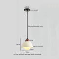 Wabi sabi beige cement pendant light dining room wood top