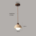 Warm textured concrete cave stone pendant light dining room