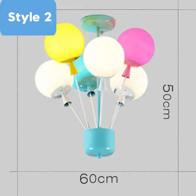 Whimsical wooden house balloon ceiling chandelier for nursery