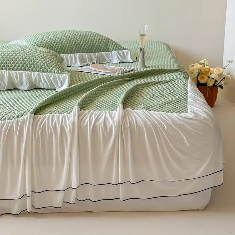 White and black ruffled bedding set bedroom decorbites cool feeling
