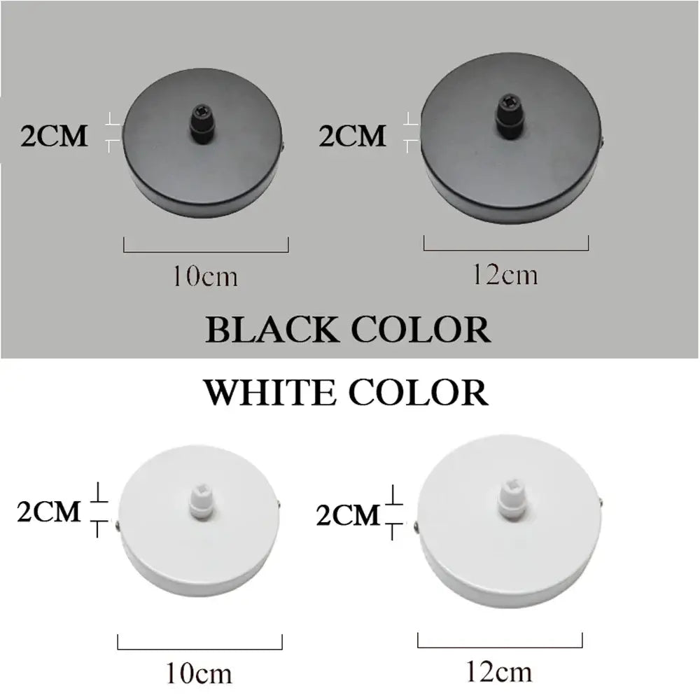 White & black pendant light ceiling mount canopy with hooks dining room