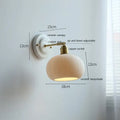 White butterfly ceramic led wall lamp bedroom scalloped sconce