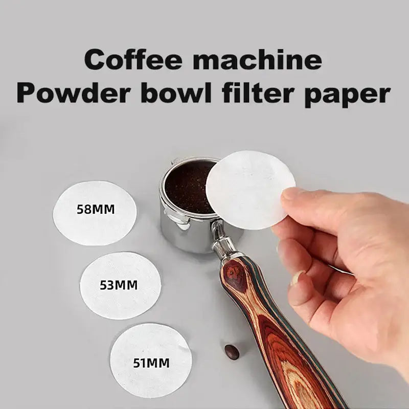 White circular disposable coffee filter papers kitchen espresso tool