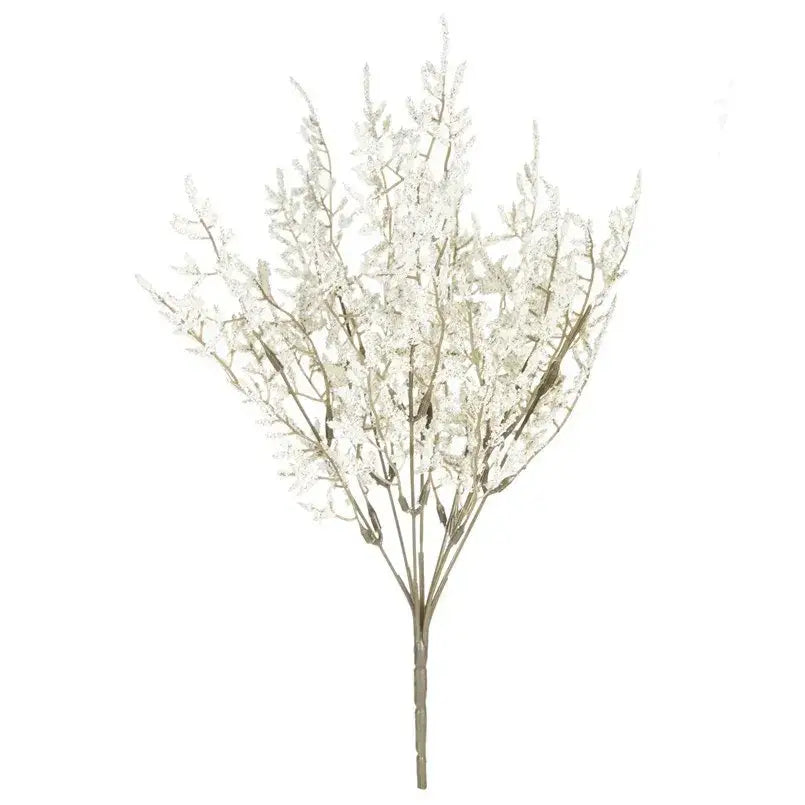 White dried baby’s breath lavender bouquet living room paper box vase