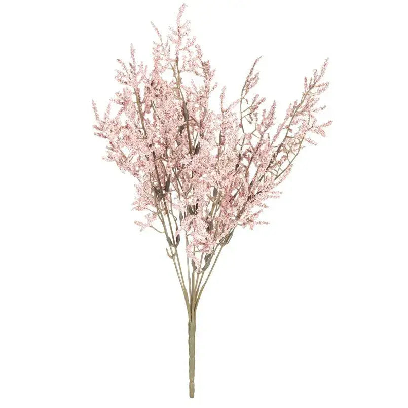 White dried baby’s breath lavender bouquet living room paper box vase