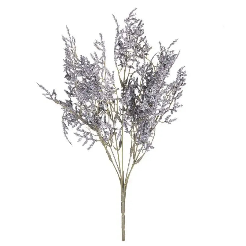 White dried baby’s breath lavender bouquet living room paper box vase