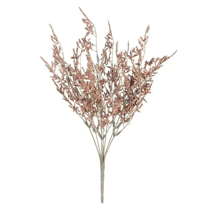 White dried baby’s breath lavender bouquet living room paper box vase