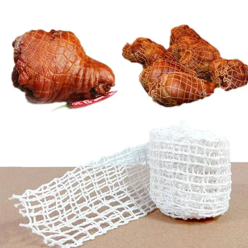 White mesh bbq net bundle kitchen pork roasting netting