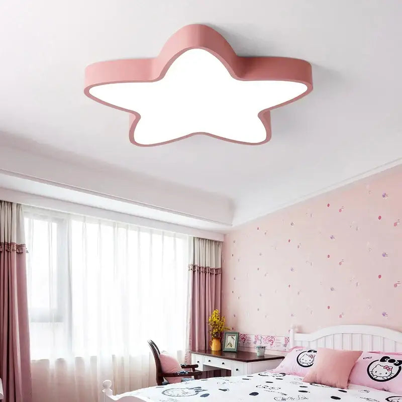 White star ceiling lamp kids room colorful star ceiling led lighting