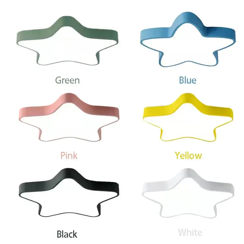 White star ceiling lamp kids room colorful star ceiling led lighting