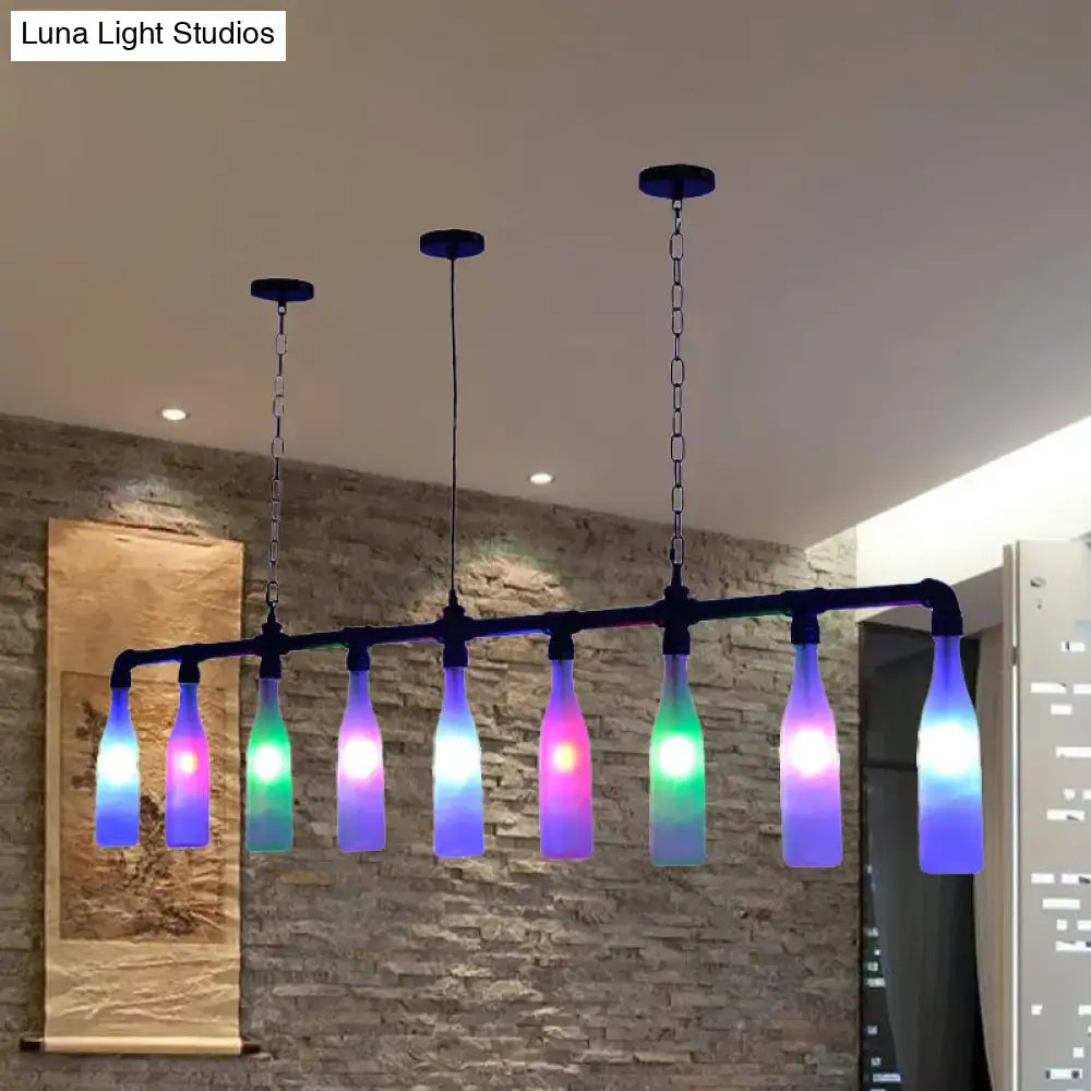 Wine Bottle Pendant Light Colorful Glass