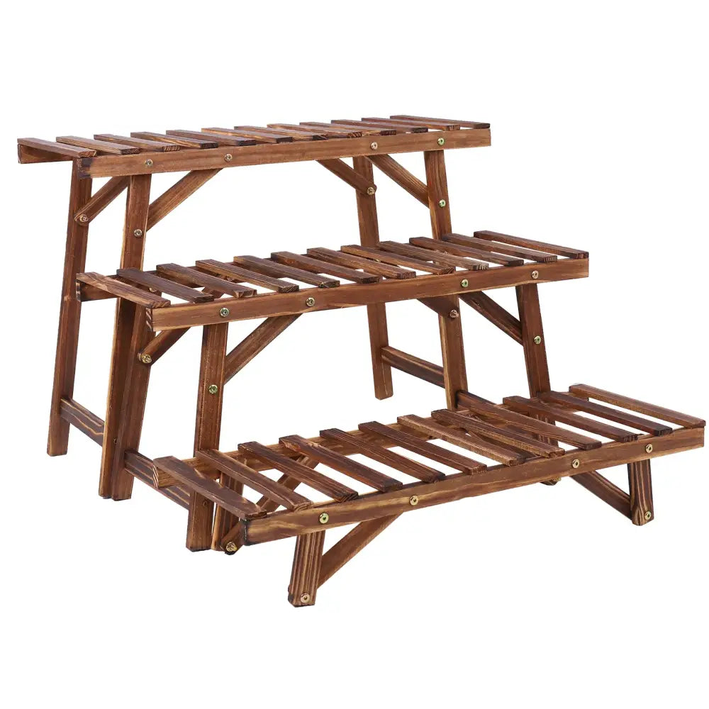 Wood Ladder 3 Tier Plant Stand