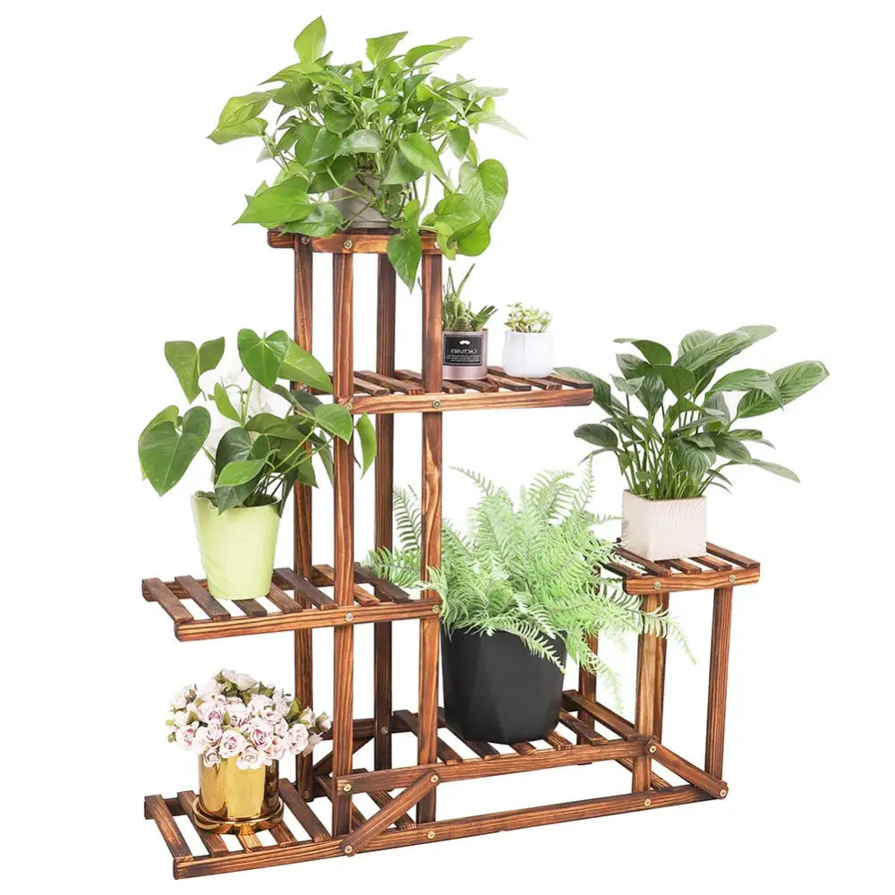 Wood Plant Stand 6-Tier Shelf