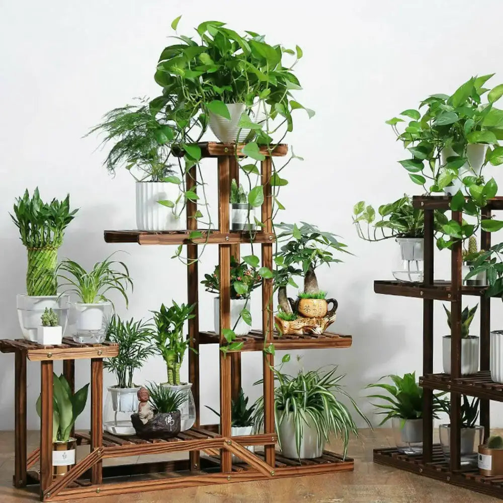 Wood Plant Stand 6-Tier Shelf